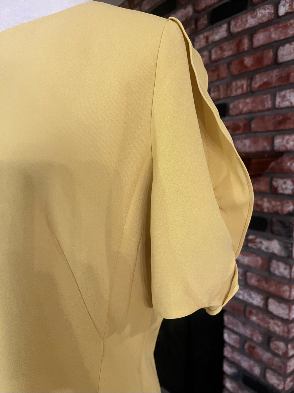 Lafayette 148 New York $598 Yellow Winslow Dress - Picture 4 of 5